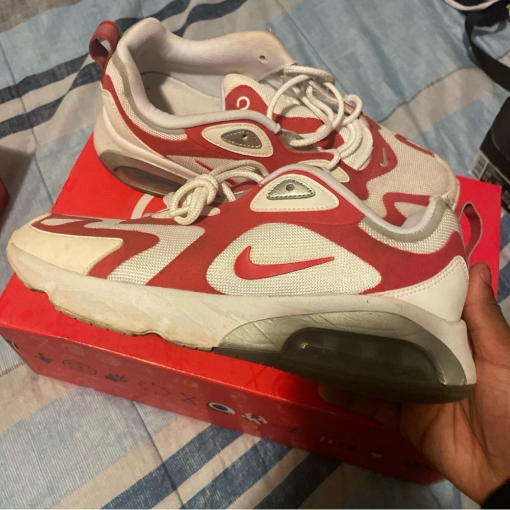 Nike Air Max Red and White Sneakers